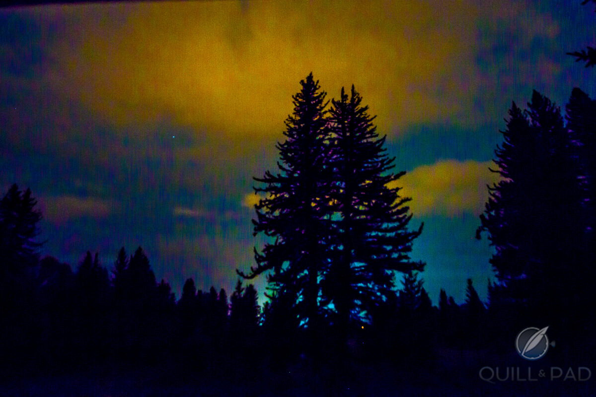 Aurora borealis shot in Jackson Hole, Wyoming on September 9, 2015