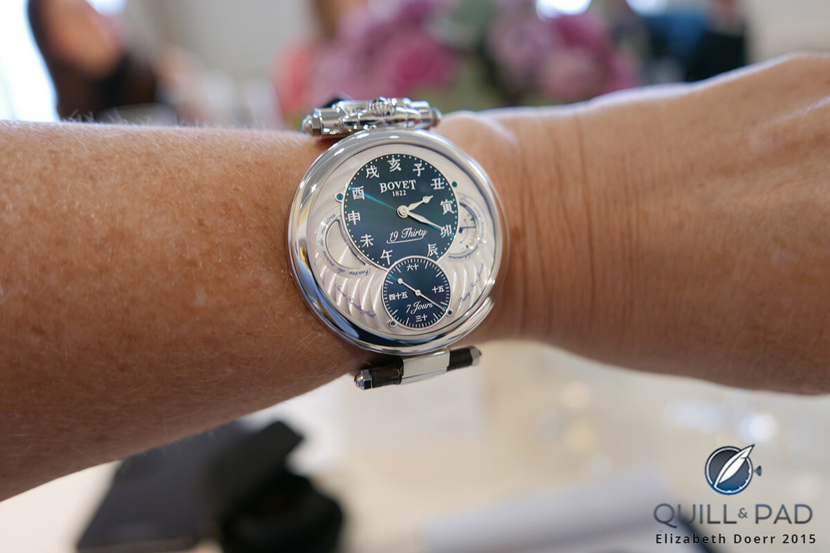 Bovet 19Thirty on the wrist