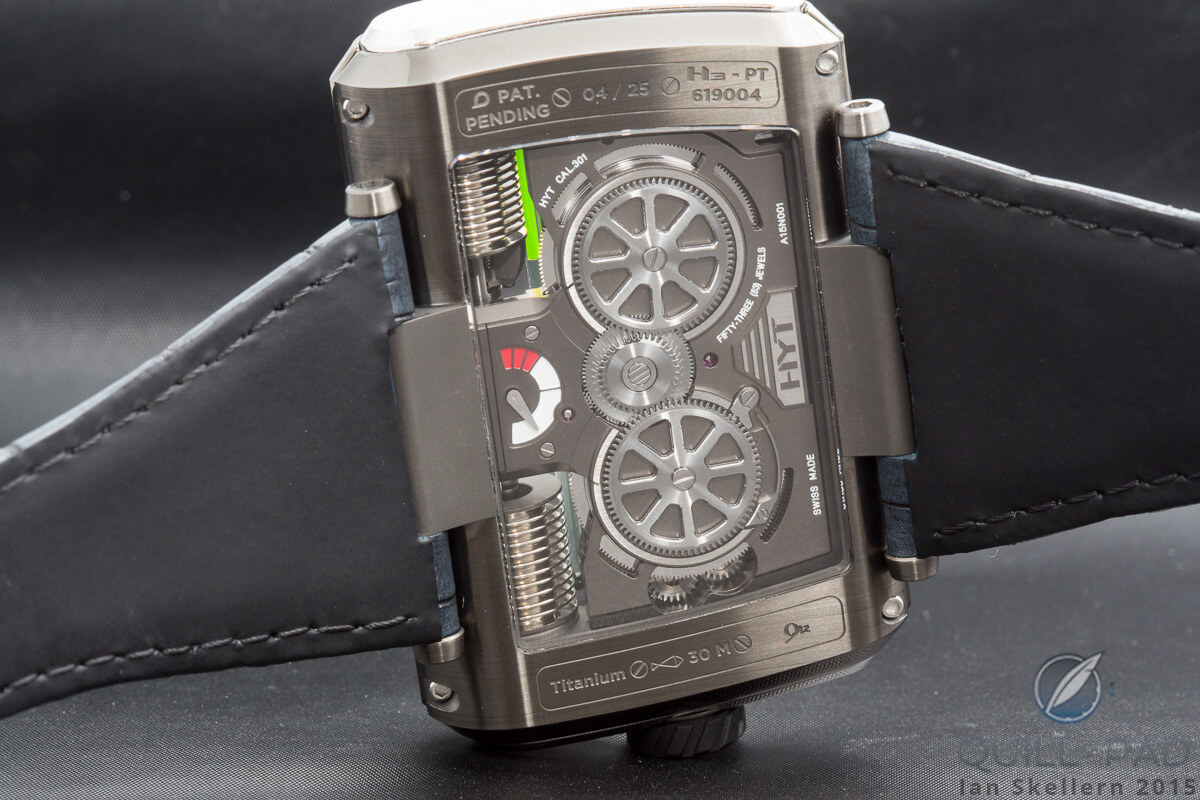 View through the display back of the HYT H3