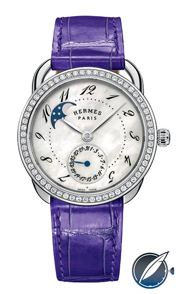 Hermès Arceau Petite Lune with diamonds