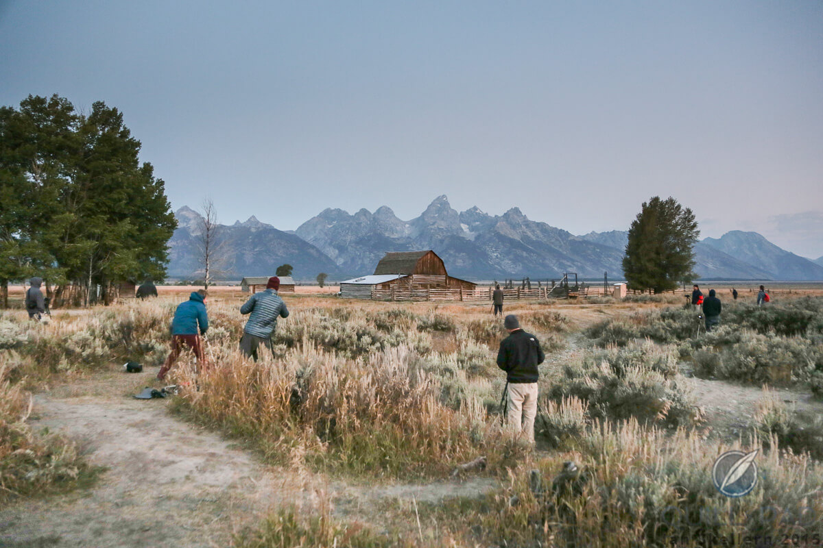 There must have been at least 20 photographers set up before dawn to catch this old Amish farmhouse near Jackson Hole at sunrise