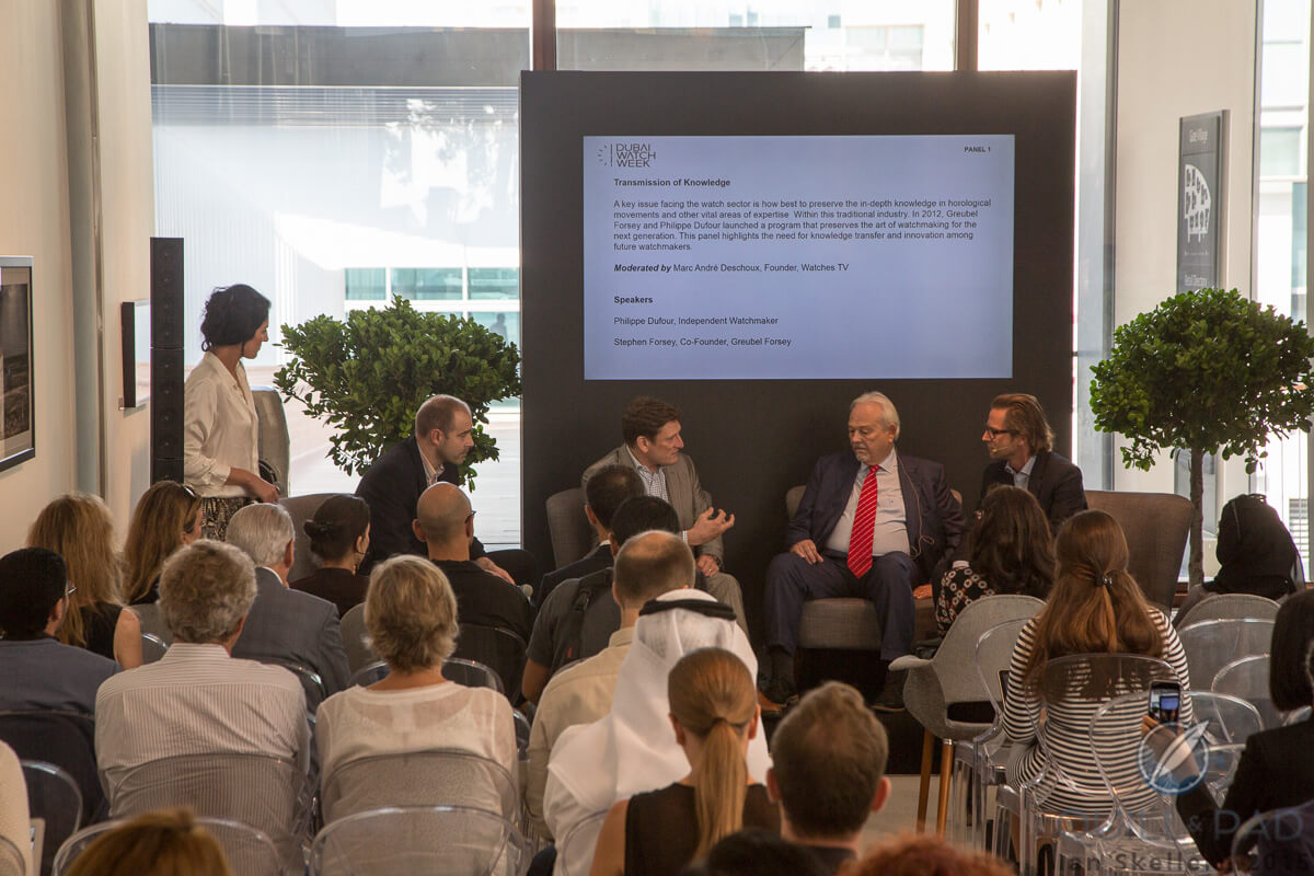 Transmission of Knowledge discussion panel at Dubai Watch Week