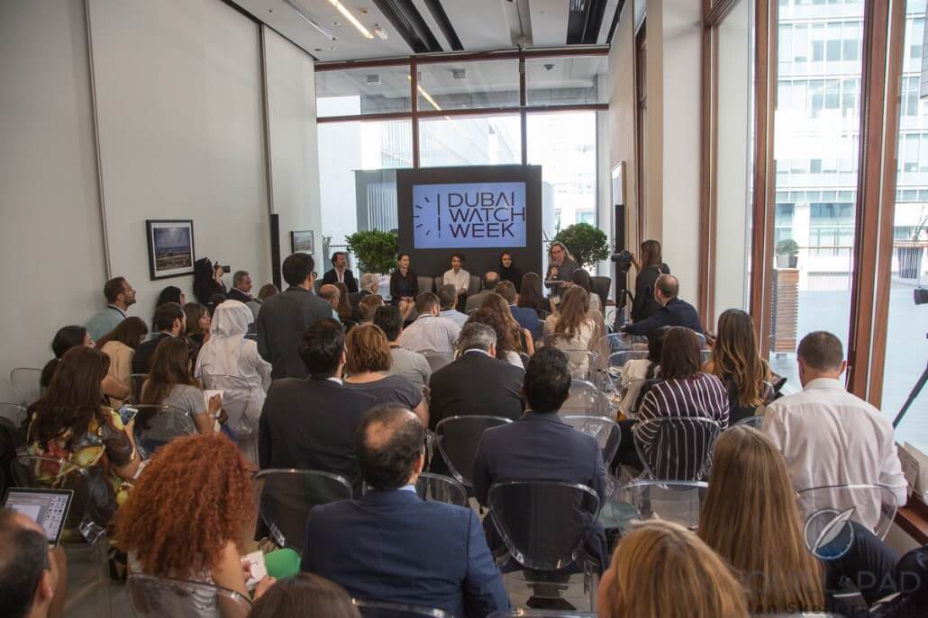 A packed press conference opening the inaugural Dubai Watch Week