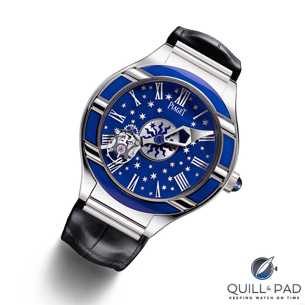 A unique Piaget Polo Tourbillon Relatif, part of the 38-piece Secrets & Lights collection