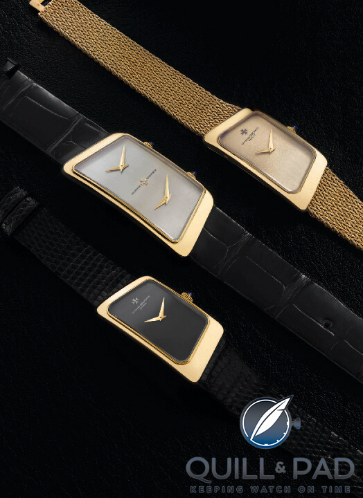 From ‘The Artists of Time’: a trio of wristwatches belonging to the 1972 line; these three are property of Vacheron Constantin’s archives (photo courtesy Bruno Ehrs)