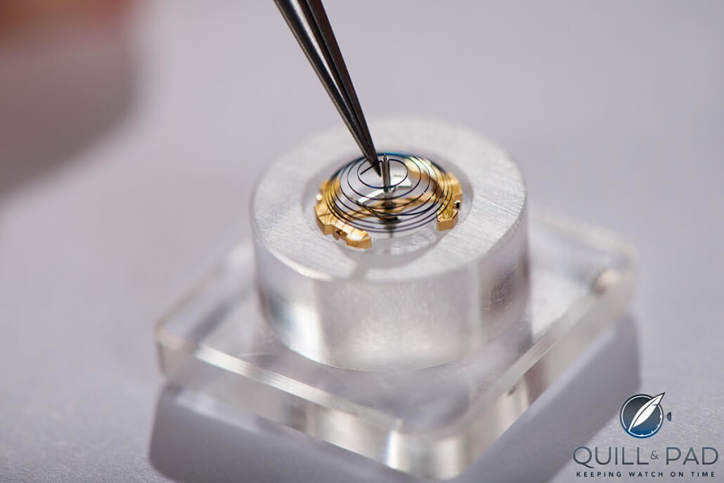 Hemispherical hairspring in the Jaeger-LeCoultre Reverso Tribute Gyrotourbillon