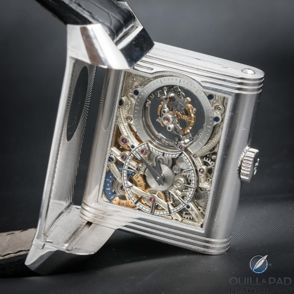 Back side of the Jaeger-LeCoultre Reverso Tribute Gyrotourbillon