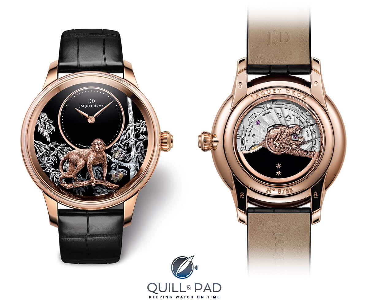 Jaquet Droz Petite Heure Minute Relief Monkey