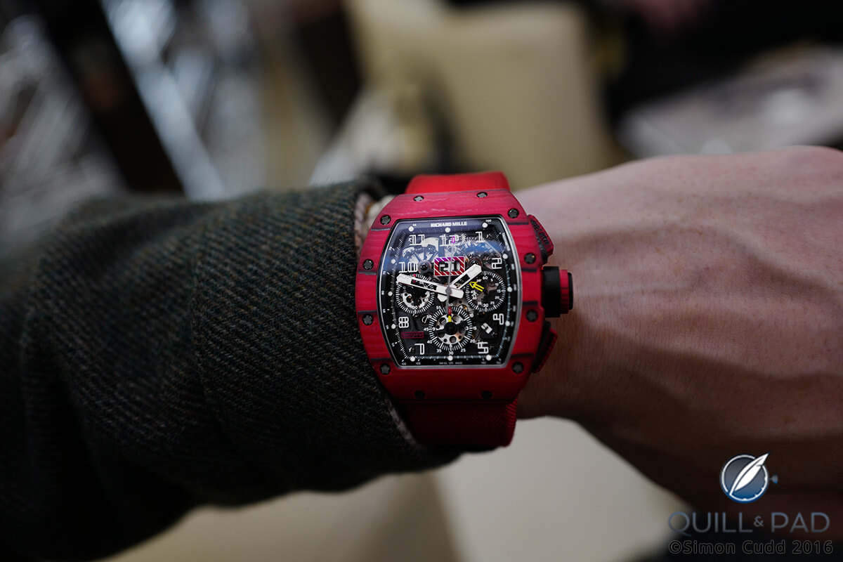 Richard Mille Red Quartz TPT RM011 wristshot