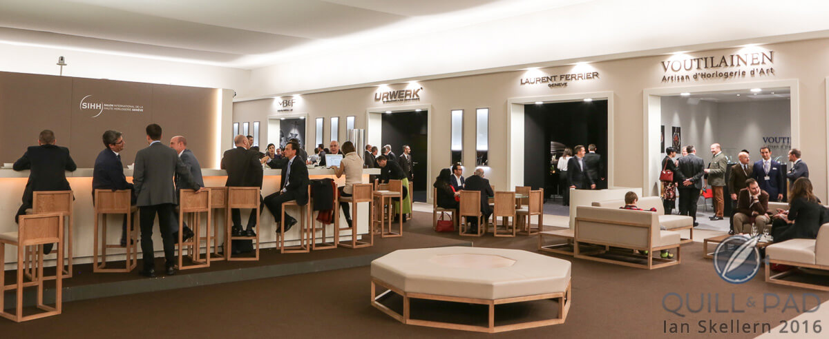 A few of the independent brands in the Carré des Horlogers at SIHH 2016