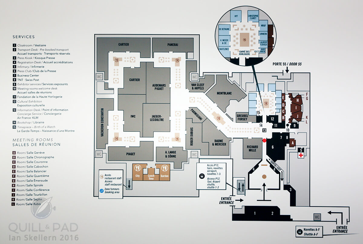 Floor plan of the 2016 SIHH