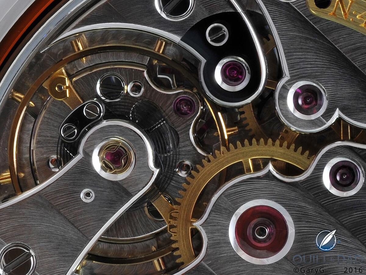 Escapement detail of the Philippe Dufour Simplicity