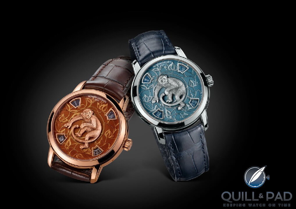 Vacheron Constantin Métiers d’Art La Légende du Zodiaque Chinois Year of the Monkey in pink gold and platinum