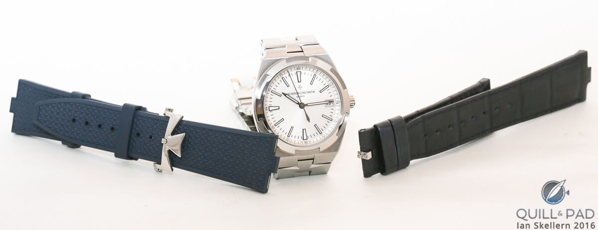 Easily interchangeable straps and bracelets are a key feature of the 2016 Vacheron Constantin Overseas collection