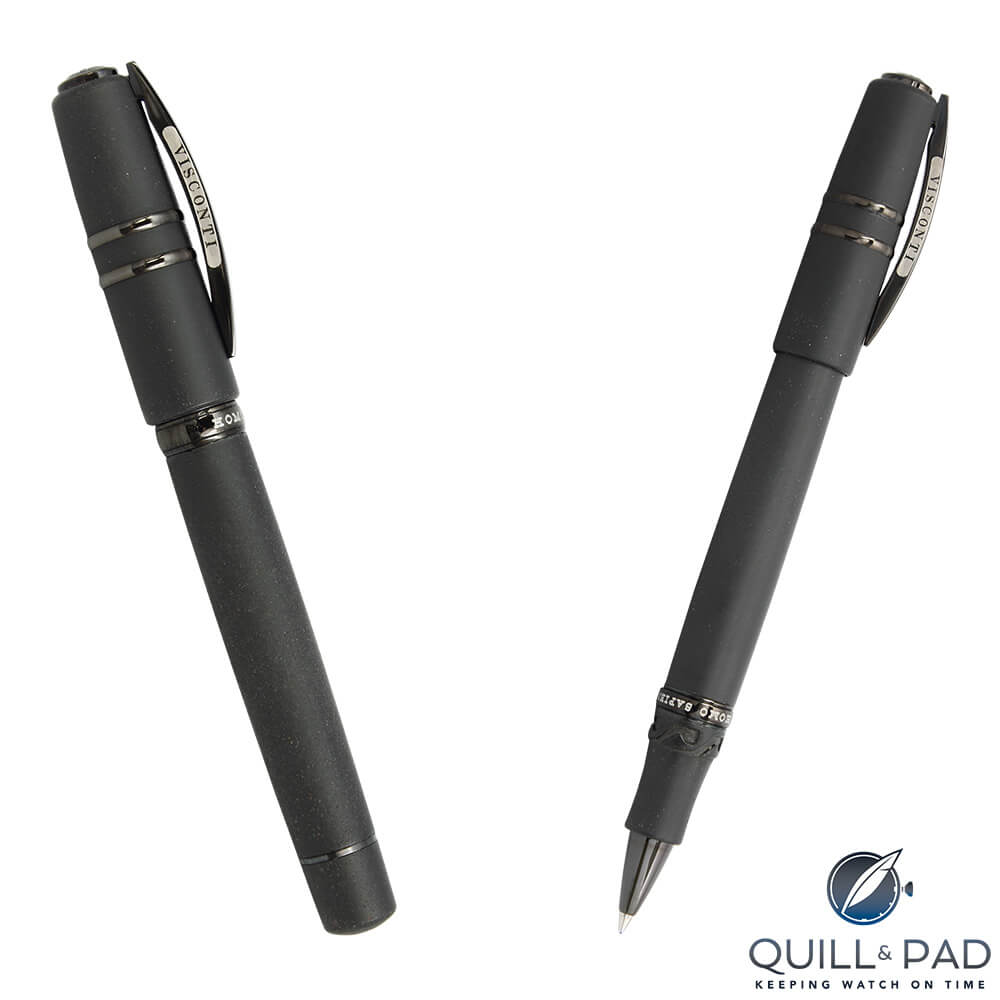 Visconti Homo Sapiens Dark Ages rollerball with cap on and off