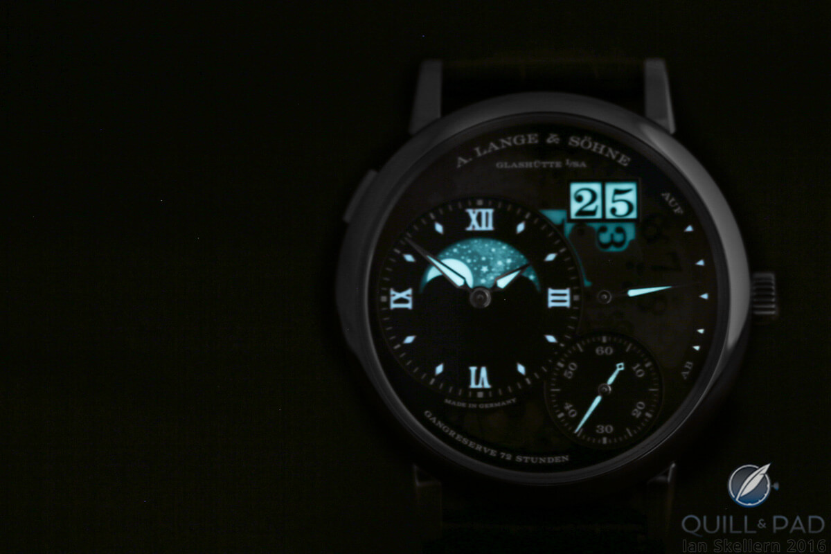 A. Lange & Söhne Grande Lange 1 Moonphase Lumen glowing in the dark