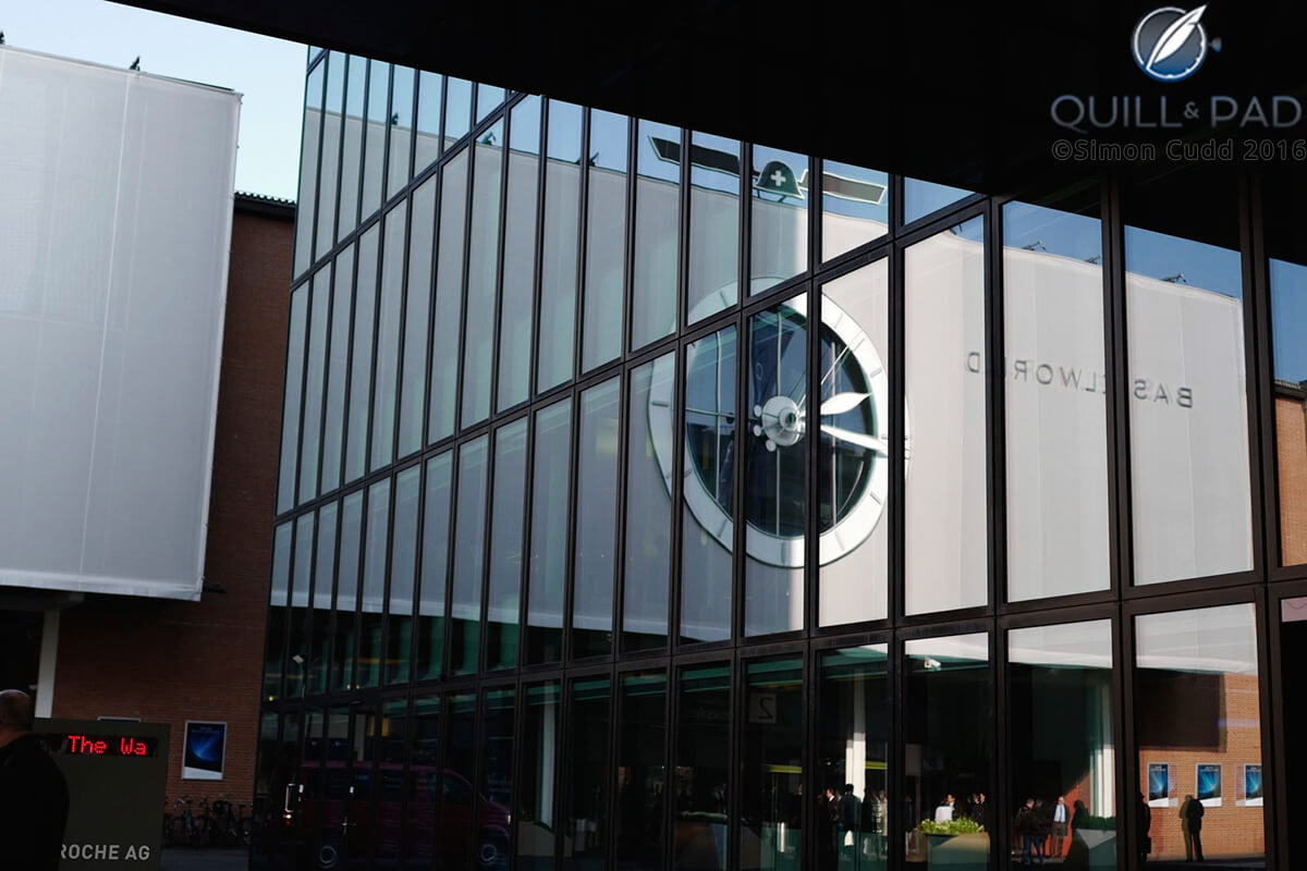 The big clock on Baselworld’s Hall 2 is a signature element of the world’s biggest watch and jewelry fair