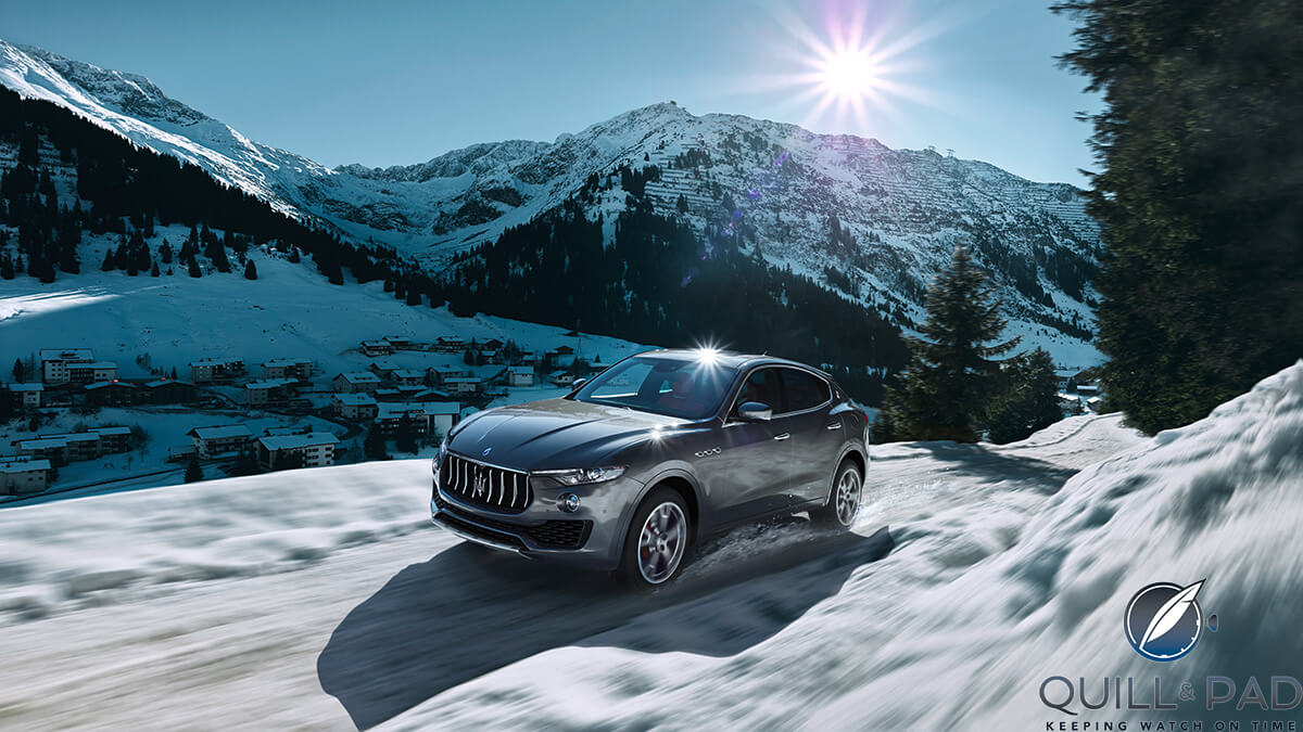 Maserati Levante in snow