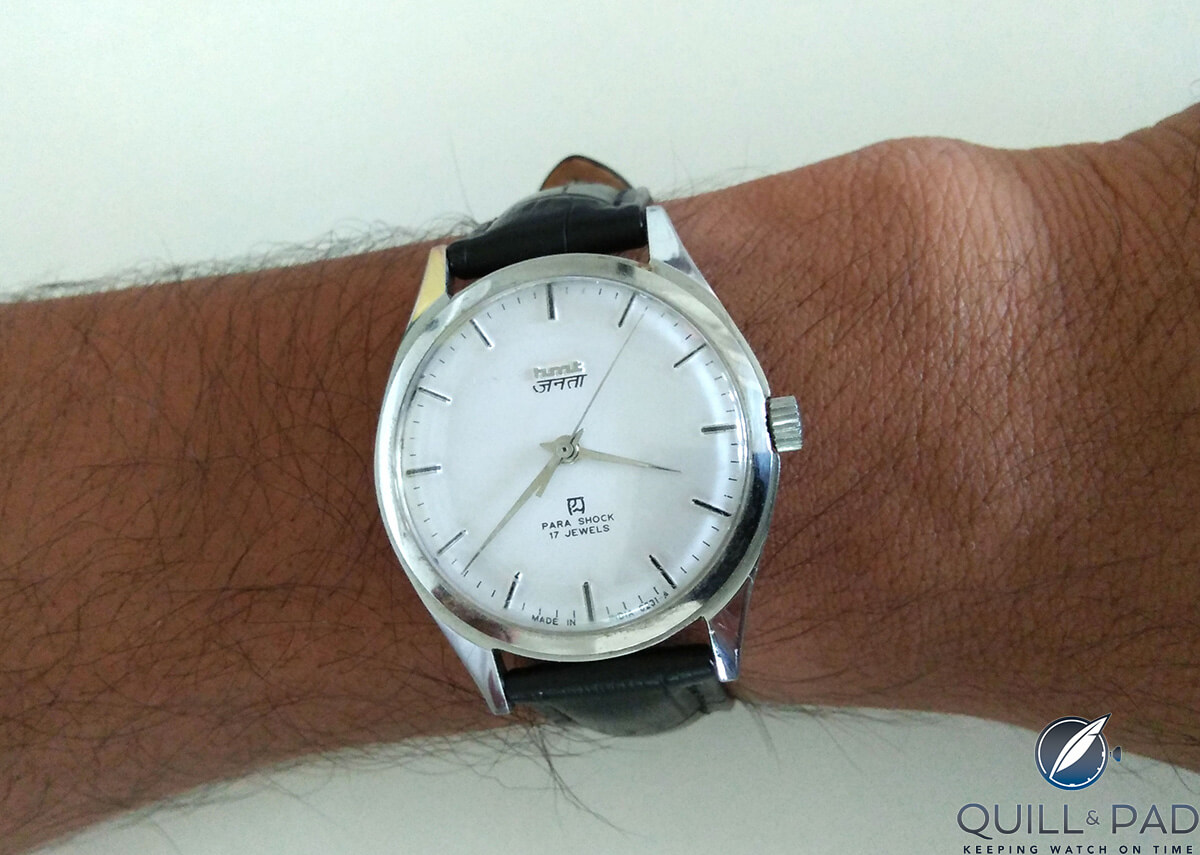 Dilip Sivaraman's first watch, a manual winding HMT that he still wears today
