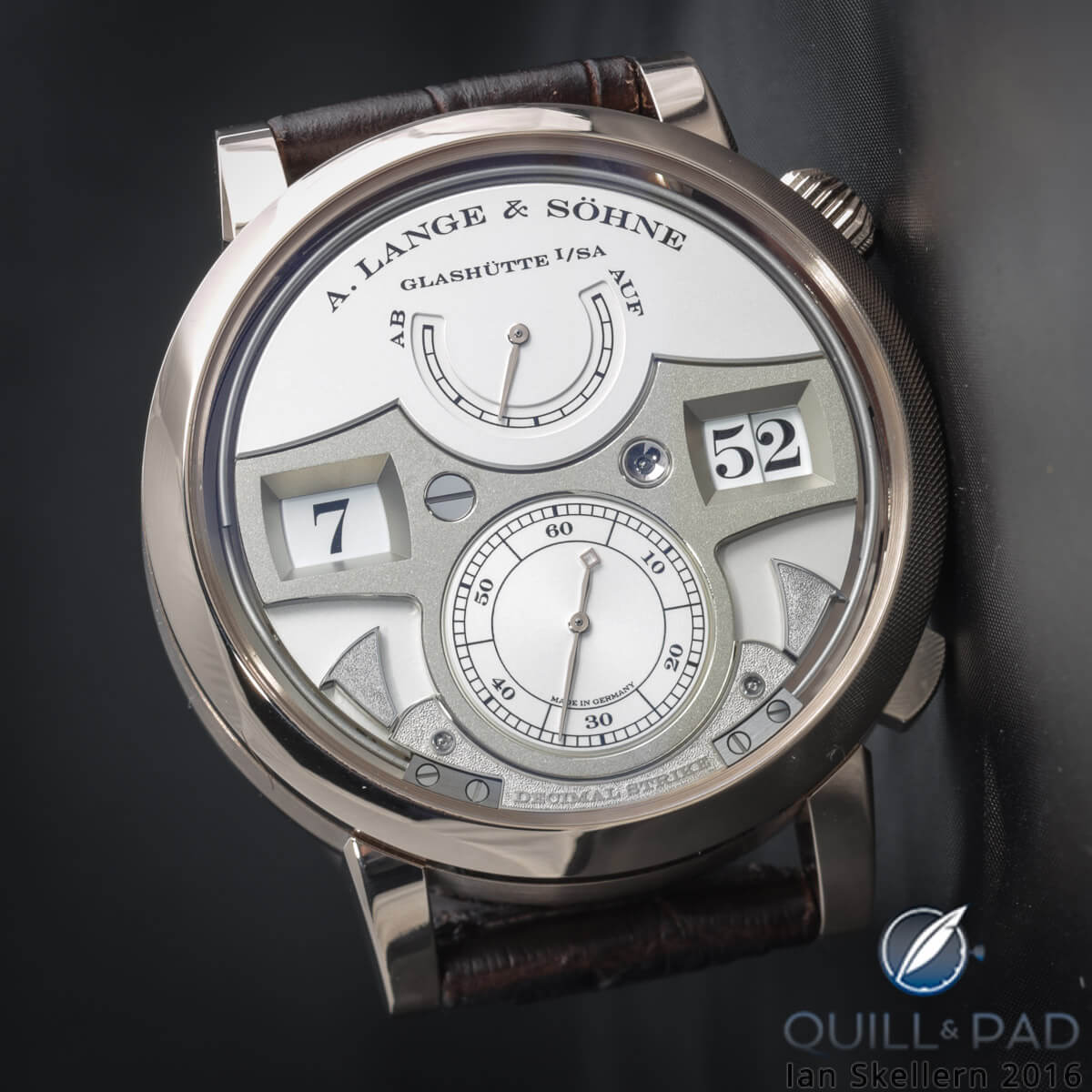 Movement side of the A. Lange & Sohne Zeitwerk Decimal Strike