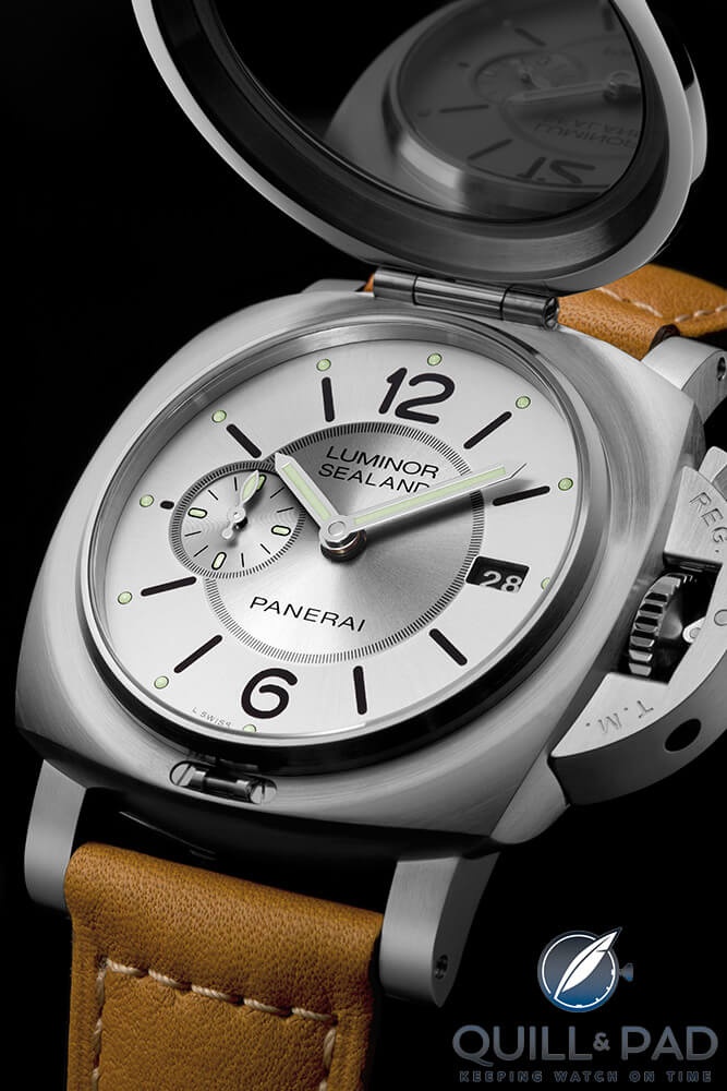 Panerai Luminor 1950 Sealand 3 Days Automatic Acciaio with cover open