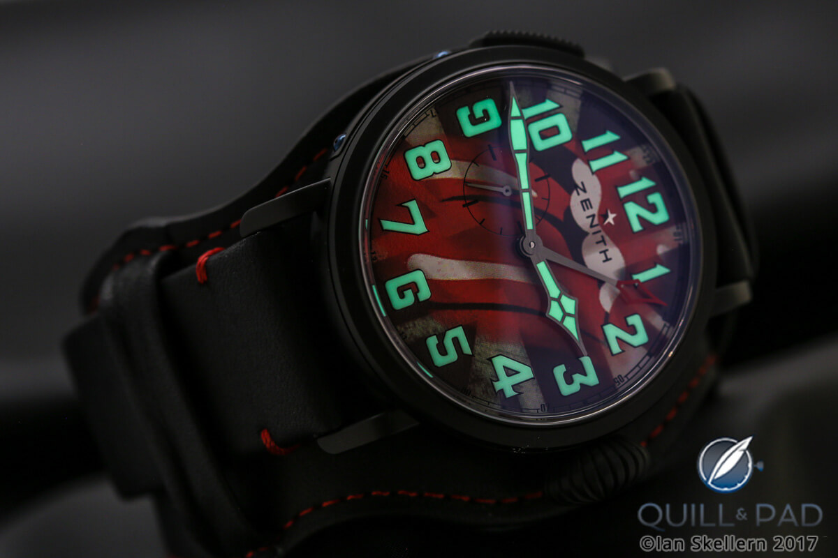 Zenith Rolling Stones Pilot Type 20 GMT lume shot