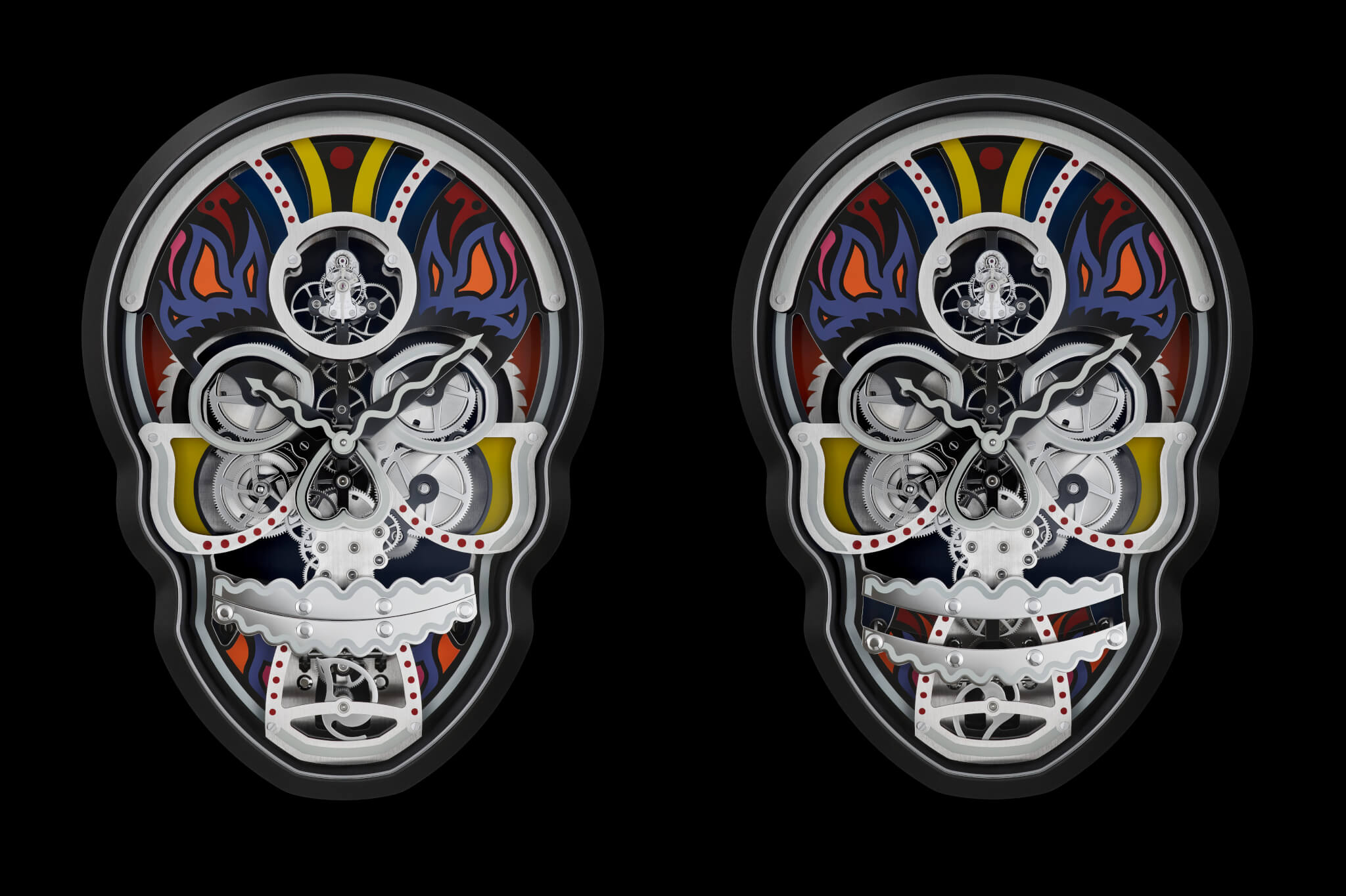 Fiona Krüger Vanitas Color with mouth closed (left) and mouth open