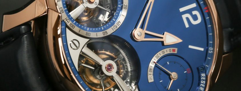 Greubel Forsey Quadruple Tourbillon in red gold with blue dial