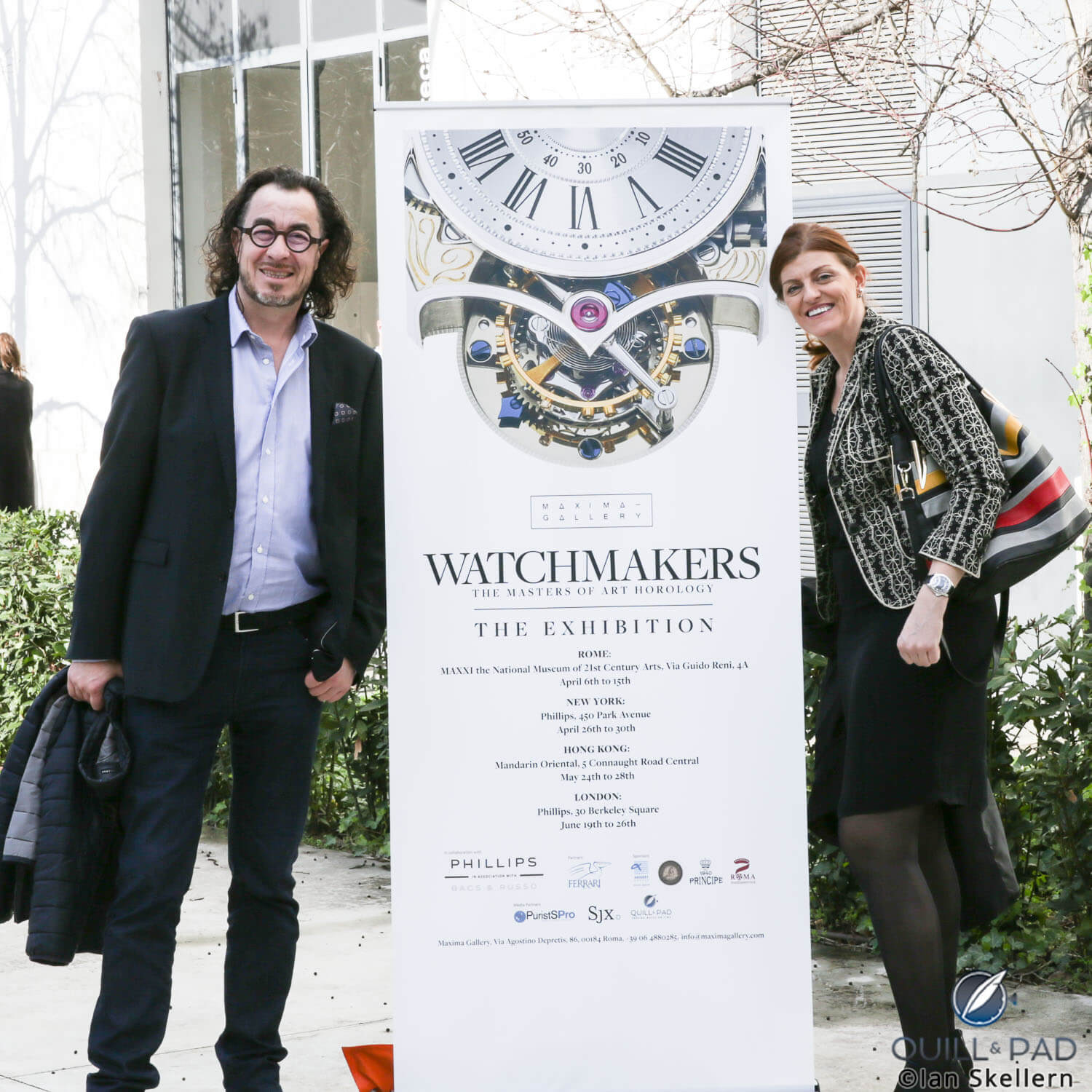 Ludovic Ballouard and xxx Roth at the entrance to the