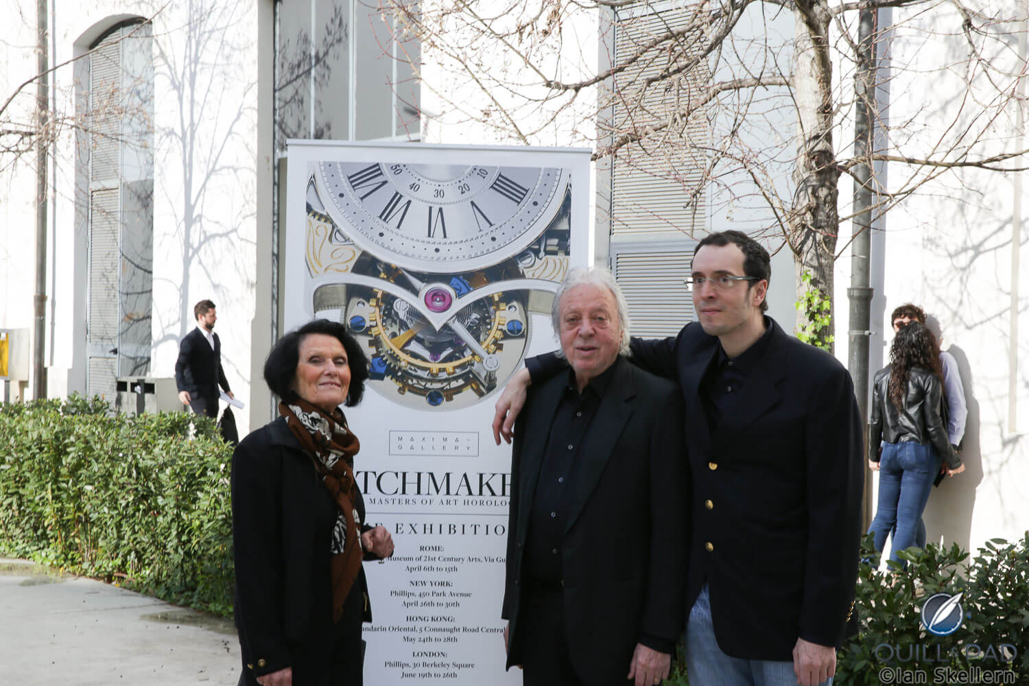 L-R: Nicole, Daniel and Jean Daniel Roth at the entrance to the