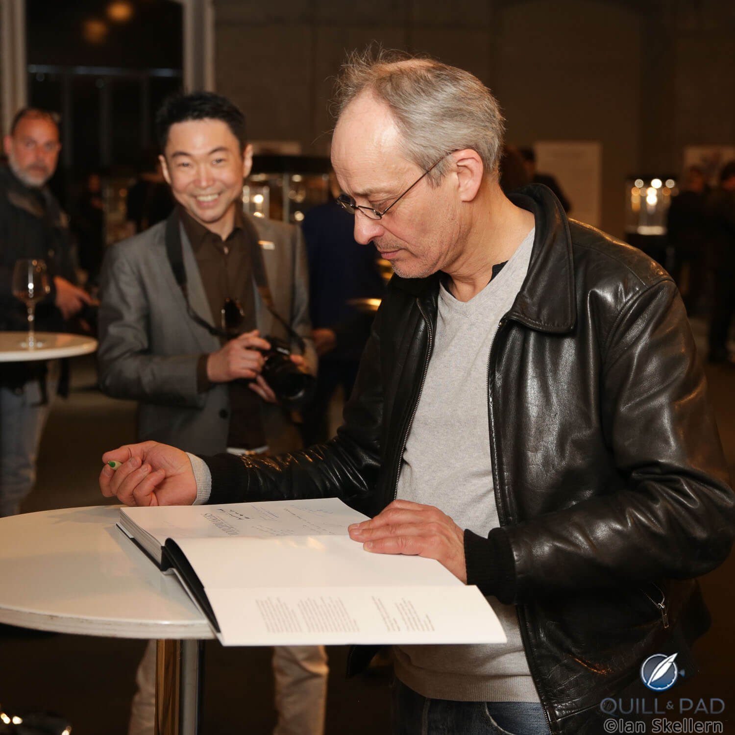 Vianney Halter signing the beautiful book commemorating the