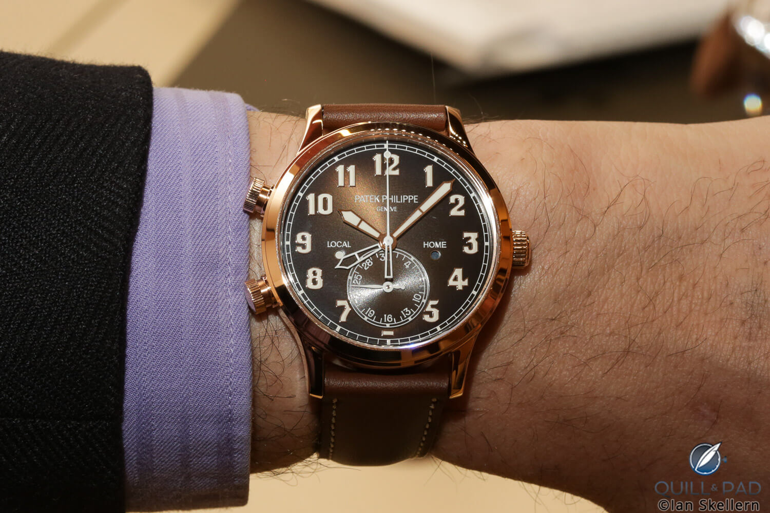 Patek Philippe Reference 5524R Calatrava Travel Time on the wrist