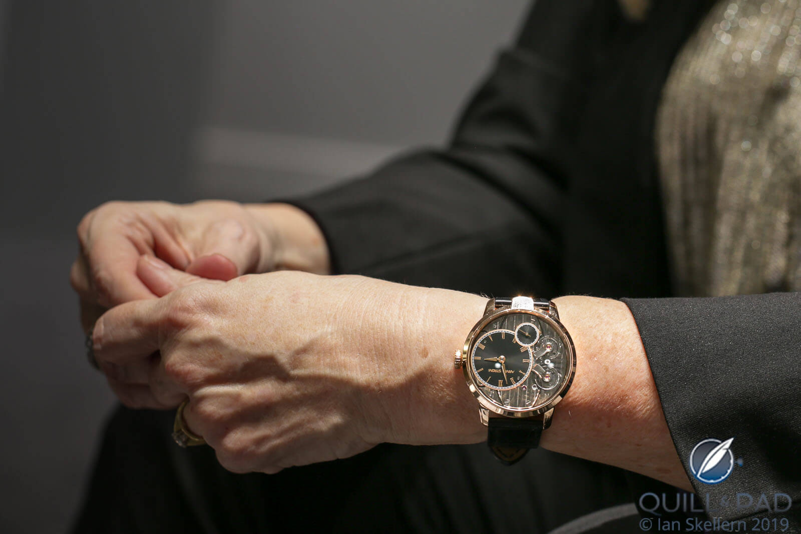 Armin Strom Pure Resonance Fire on the wrist